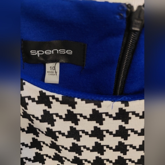 Spense Houndstooth color block dress-10 - Picture 2 of 4